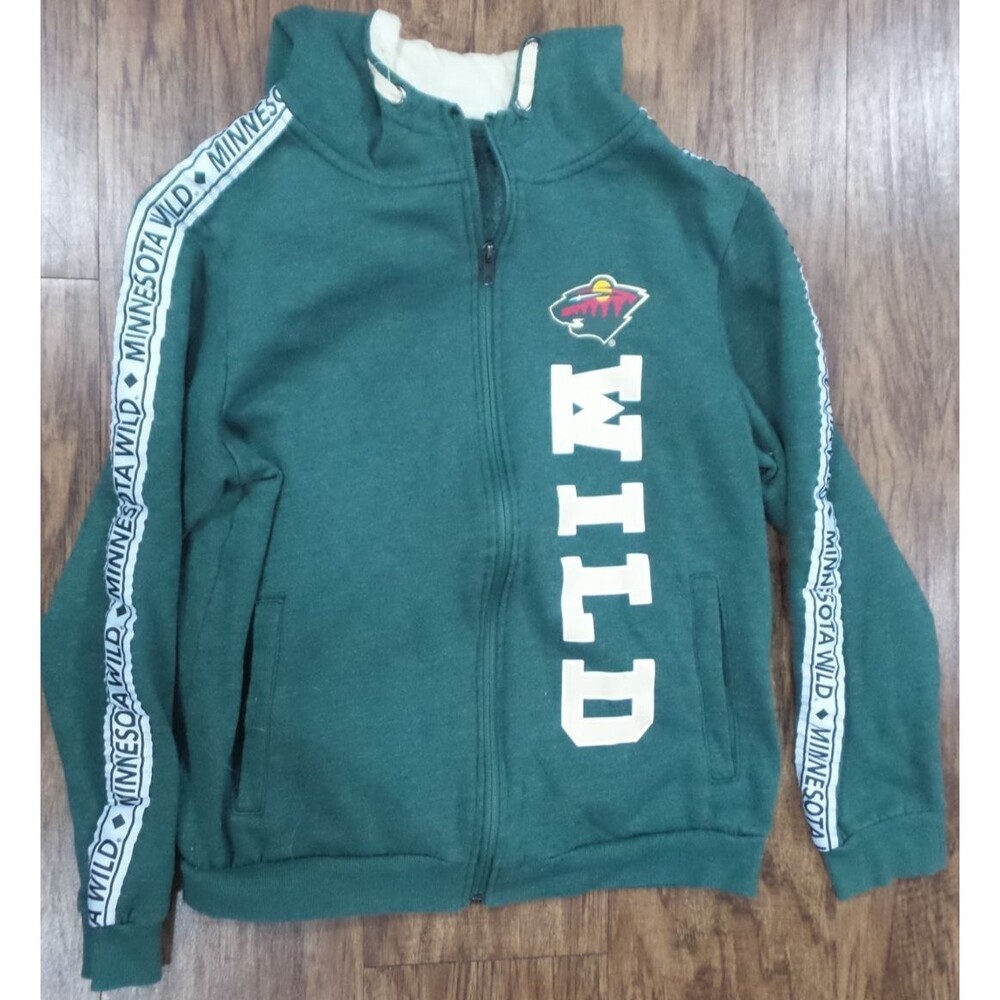 Minnesota Wild Girls Youth Large L 16/18 Hockey Zip Front Jacket Green